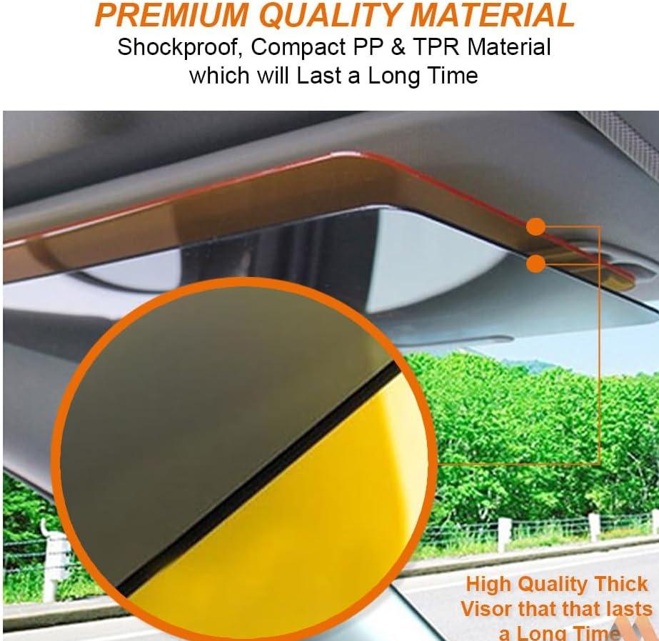 2-in-1 Day & Night Eye Protection Visor | Car Sun Visor Windshield Mirror Protector Anti Glare 2-in-1 Day & Night Eye Protection Visor