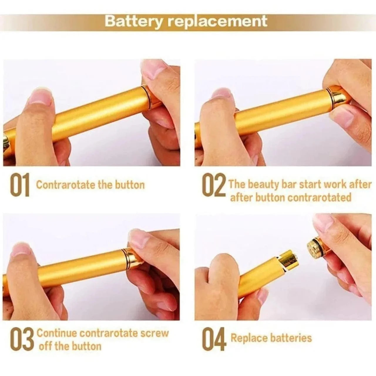 24k Gold Face Massager Roller For Skin Massage Tool Roller 24k Gold Face Massager