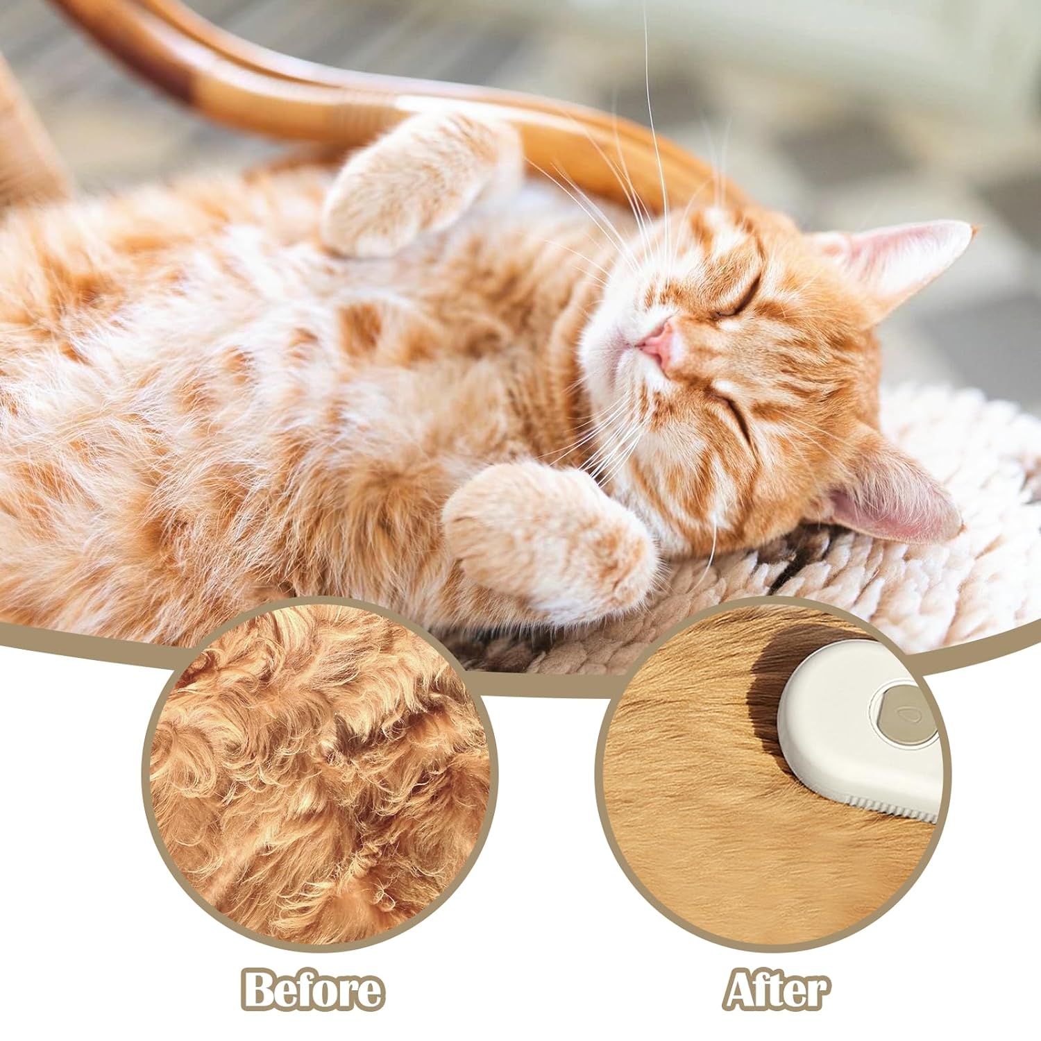 3 in 1 Pet Grooming Brush | Pet Grooming dog Brush Comb Cat Hair Brush Remover Pets Accessories 3 in 1 Pet Grooming Brush Zaavio®