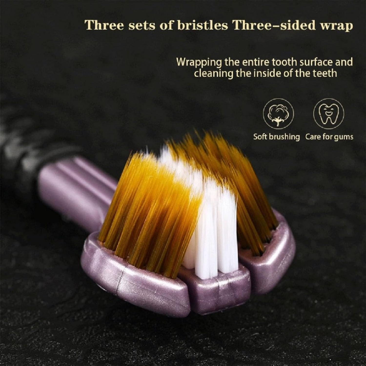 3 Sided Tooth Brush (Pack of 4) | Soft Toothbrush Ultra Bristle Baby 3 Sided Tooth Brush 3 Sided Tooth Brush (Pack of 4) Zaavio.co®