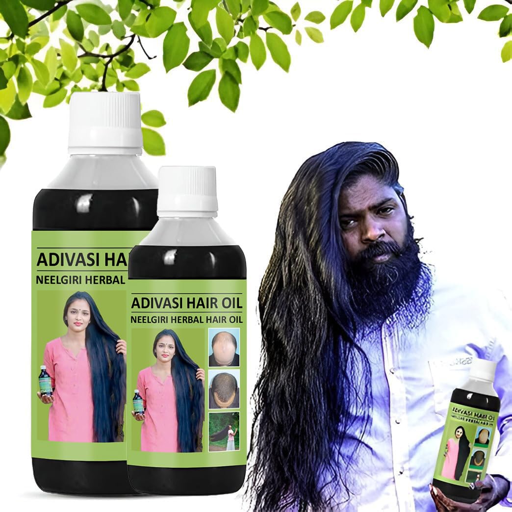 Adivasi Neelgiri Herbal Hair Oil (Set of 2) For Hair Growth Adivasi Neelgiri Herbal Hair Oil (Set of 2)