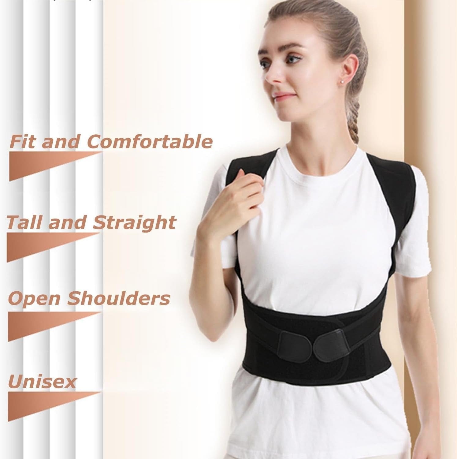 Alignixy™️ | Posture Corrector Back Pain Belt Backbone Ache Supporter Belt Free Size ( Fits for All ) Alignixy™️ Posture Corrector Zaavio®