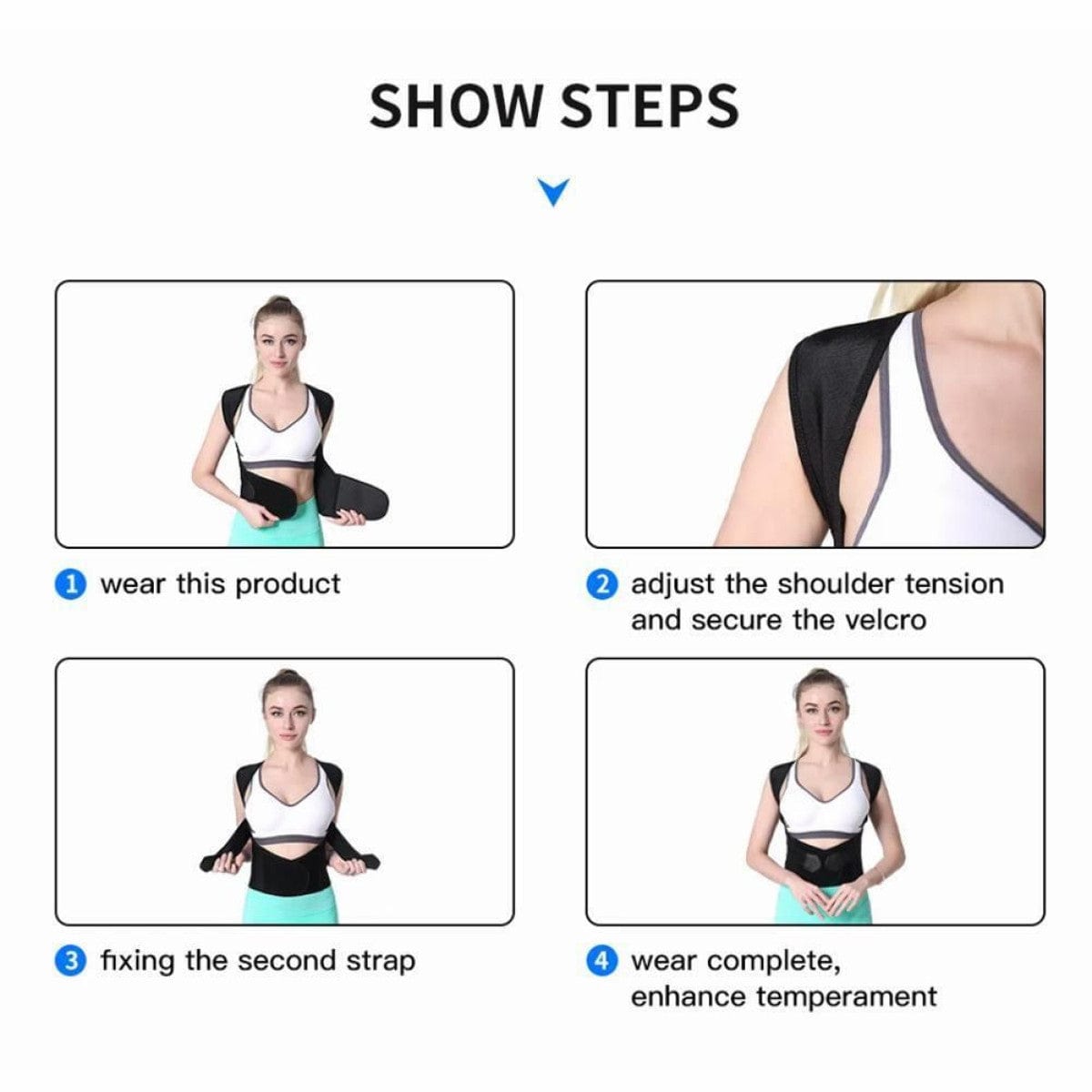 Alignixy™️ | Posture Corrector Back Pain Belt Backbone Ache Supporter Belt Free Size ( Fits for All ) Alignixy™️ Posture Corrector Zaavio®