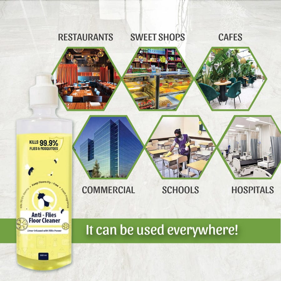 Anti Flies Floor Cleaner (Set of 2) | Foot Cleaner Mop Home Liquid Cleaning Floor Anti Flies Floor Cleaner (Set of 2)