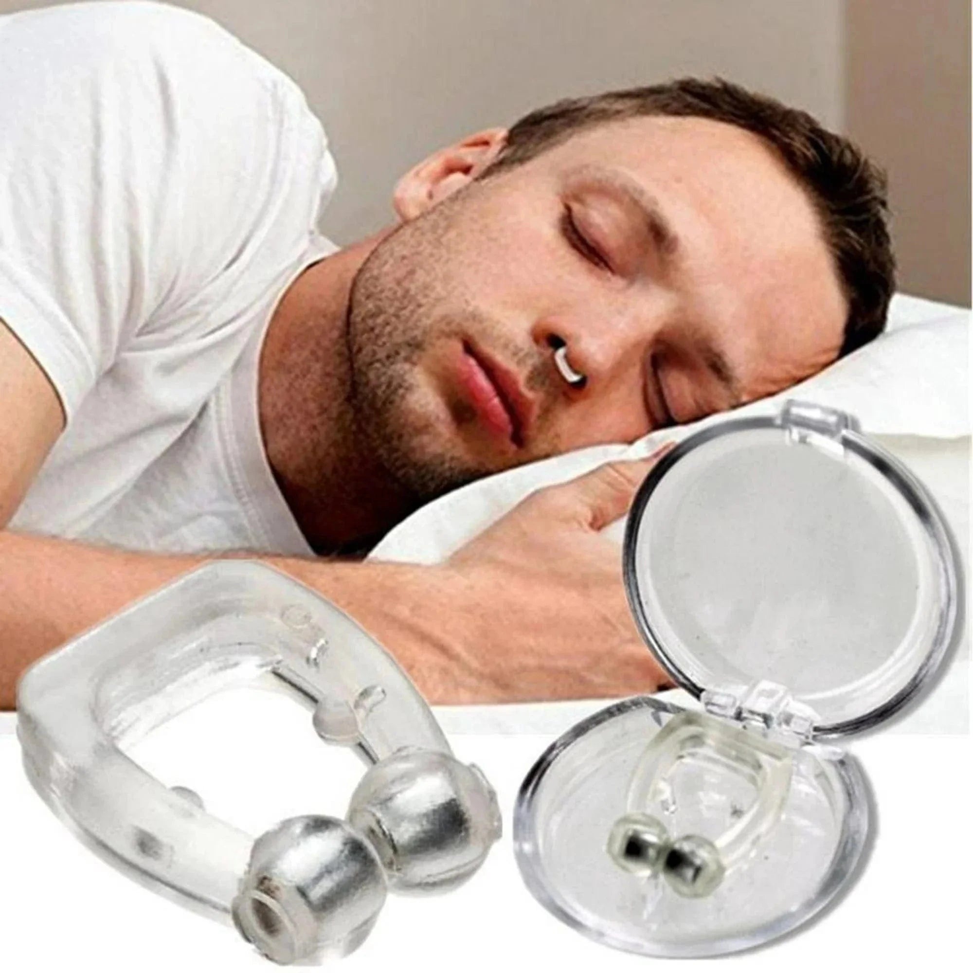Anti Snore Magnetic Nose Clip | Anti Snoring Nose Clip Nasal Strips Relief Clips Anti Snore Magnetic Nose Clip (Set of 4)
