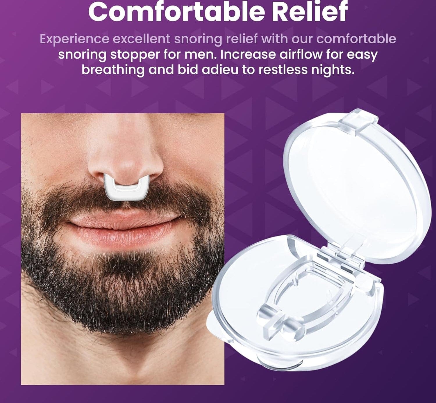 Anti Snore Magnetic Nose Clip | Anti Snoring Nose Clip Nasal Strips Relief Clips Anti Snore Magnetic Nose Clip (Set of 4)