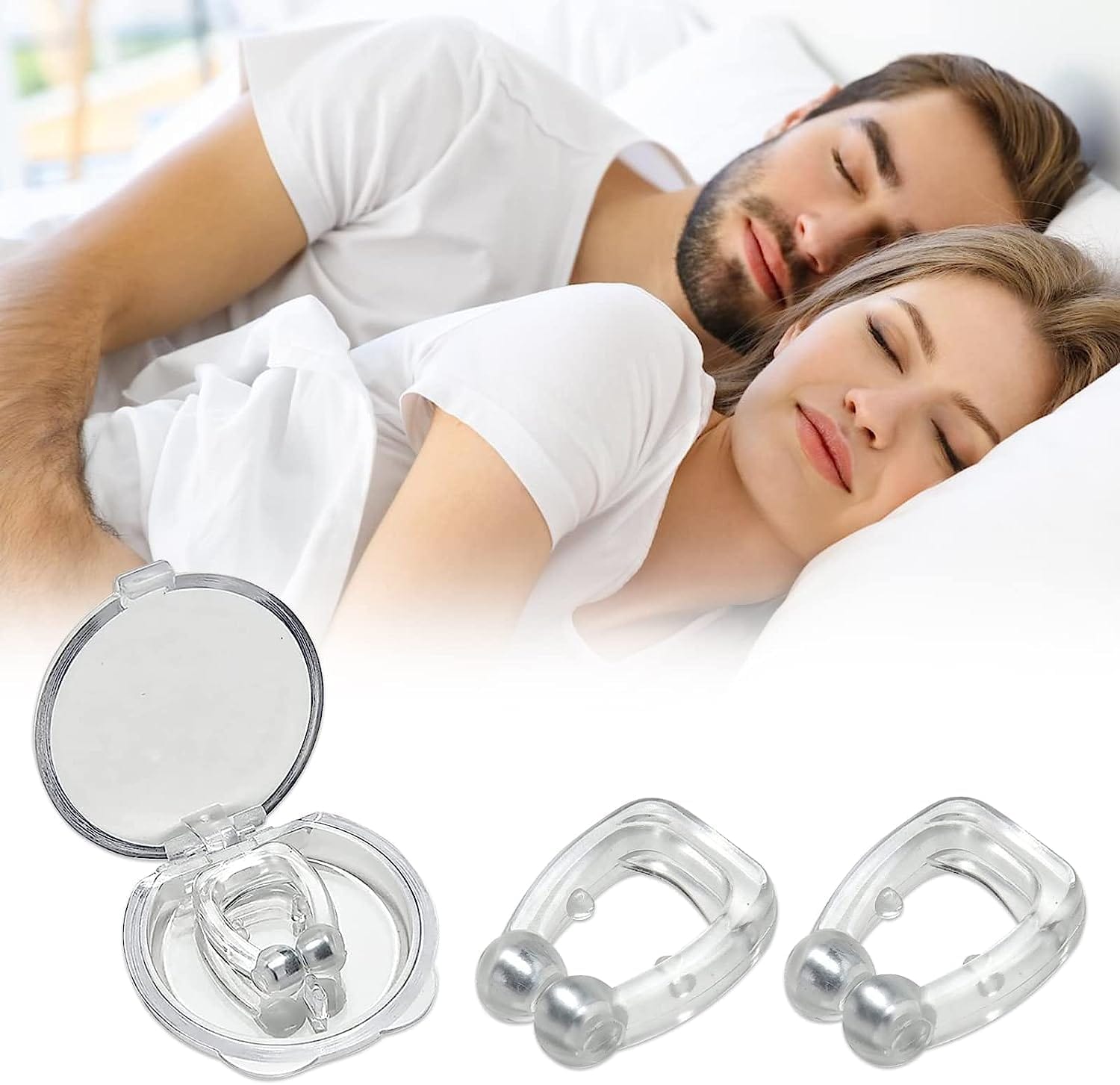 Anti Snore Magnetic Nose Clip | Anti Snoring Nose Clip Nasal Strips Relief Clips Anti Snore Magnetic Nose Clip (Set of 4)