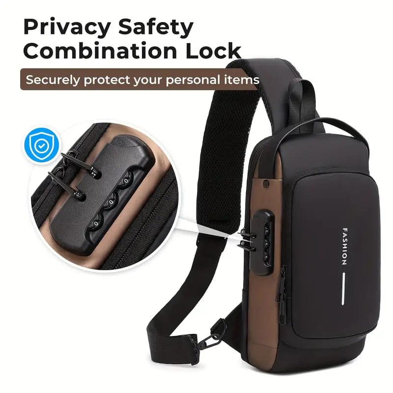 Anti-Theft Crossbody Sling Bag with USB Charging Anti-Theft Crossbody Sling Bag with USB Charging