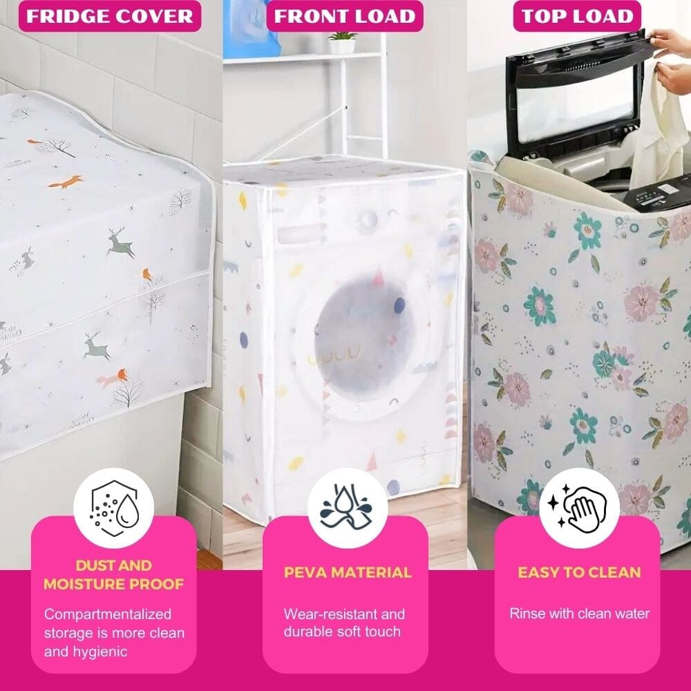 Washing Machine & Fridge Covers Combo