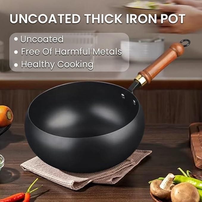 Artisan Unenameled Cast Iron Pot | Cast Iron Steel Caaerole Stainless Steel Artisan Products Artisan Unenameled Cast Iron Pot
