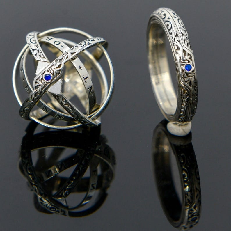 Astronomical Ball Ring | Silver Rings For Women And Men Gold Design Ring For Gents Astronomical Creative Cosmic Ring