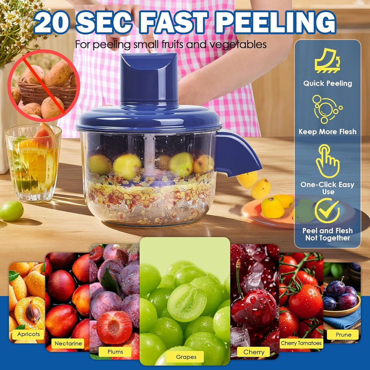 Automatic Veggie Peeler Machine | Kitchen Accessories Tools Product Peeler Vegetable Machine Utensil Home & Kitchen Automatic Veggie Peeler Machine