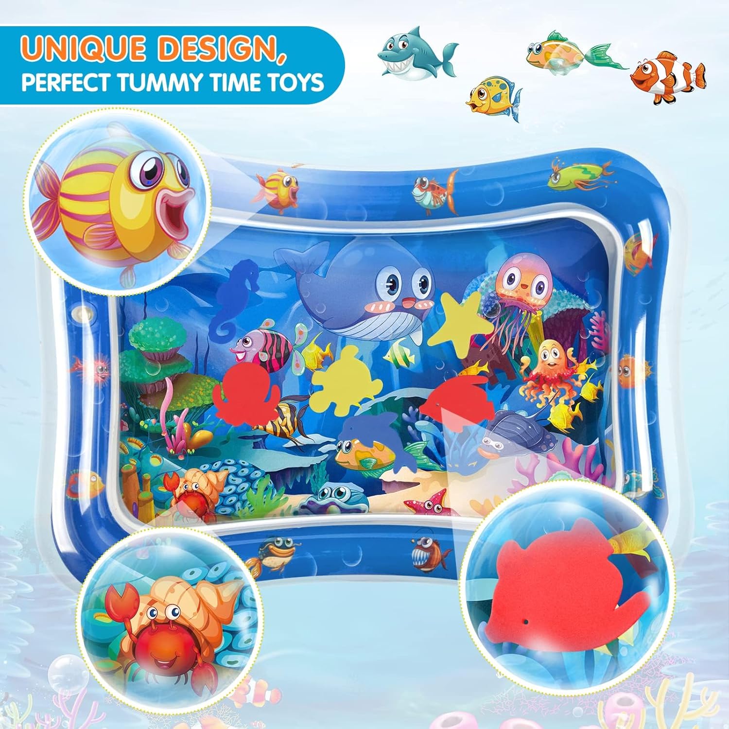 Baby Products Water Mat Tummy Time Newborn Infants Water Mats Baby Water Play Mat