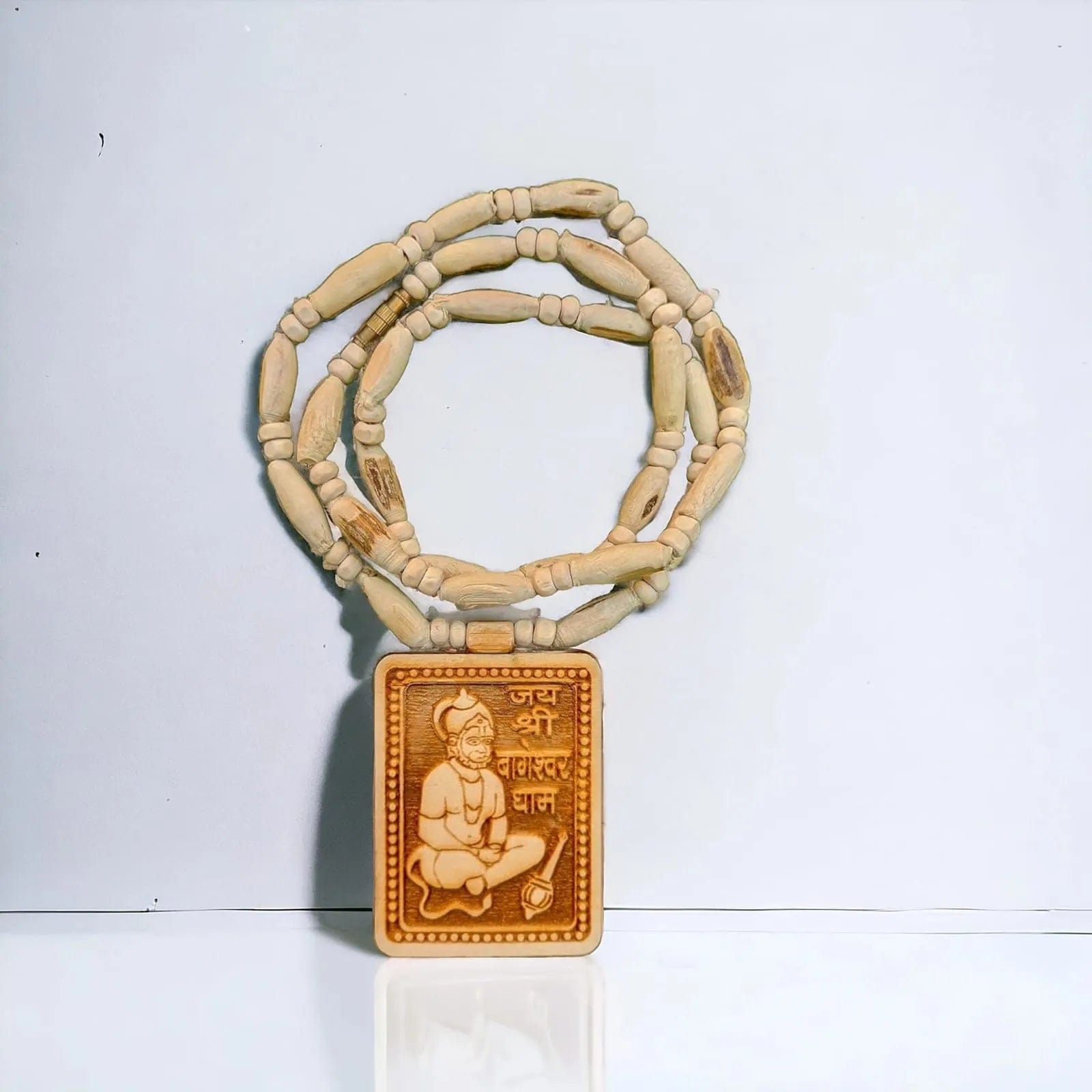 Bageshwar Dham Rudraksha Tulsi Kanthi Mala Hanuman Locket (Buy 1 Get 1 Free) Bageshwar Hanuman Mala (Set Of 2)