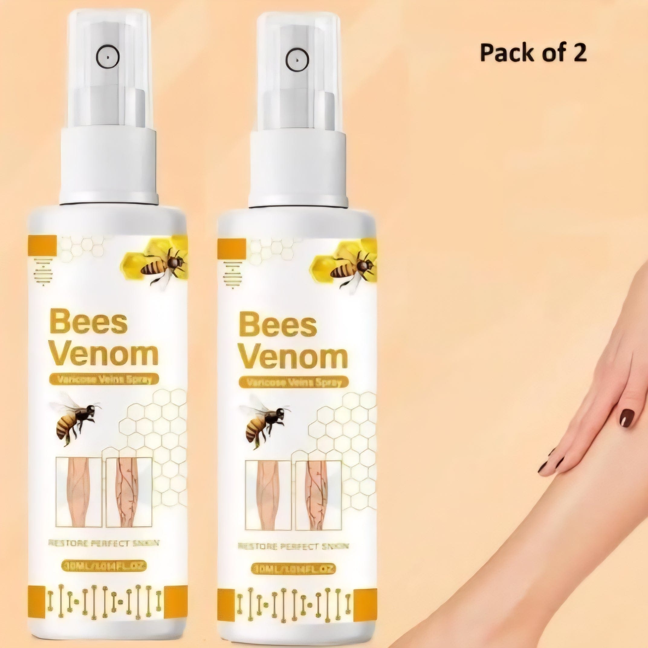 BEE VARICOSE VEINS RELIEF SPRAY (SET OF 2) Bee Venom Varicose Veins Relief Spray (Set Of 2)