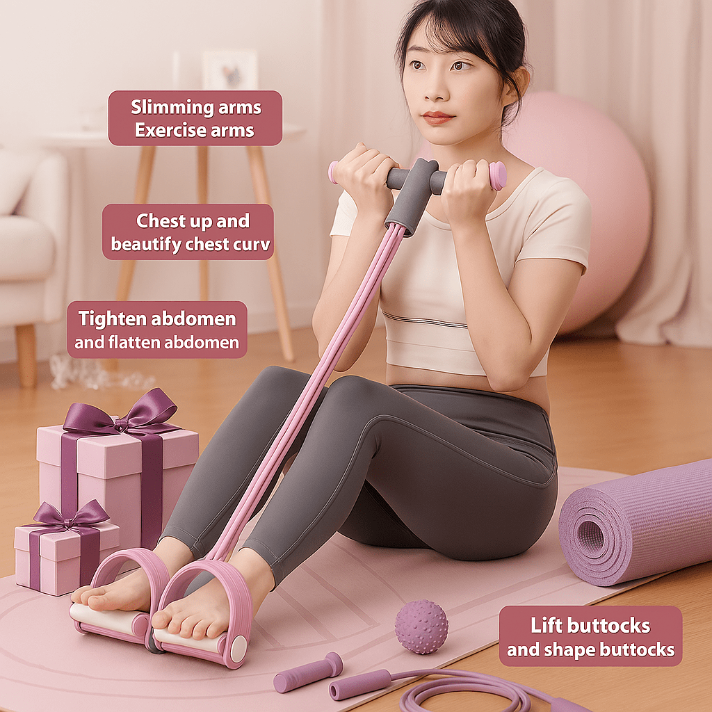 Brandex™ 2025 | Premium 6-Tube Pedal  Resistance Band – Elastic Latex Tension Rope for Yoga, Fitness & Home Workout Brandex™ 2025 | Premium 6-Tube Pedal  Resistance Band – Elastic Latex Tension Rope for Yoga, Fitness & Home Workout Zaavio.co®