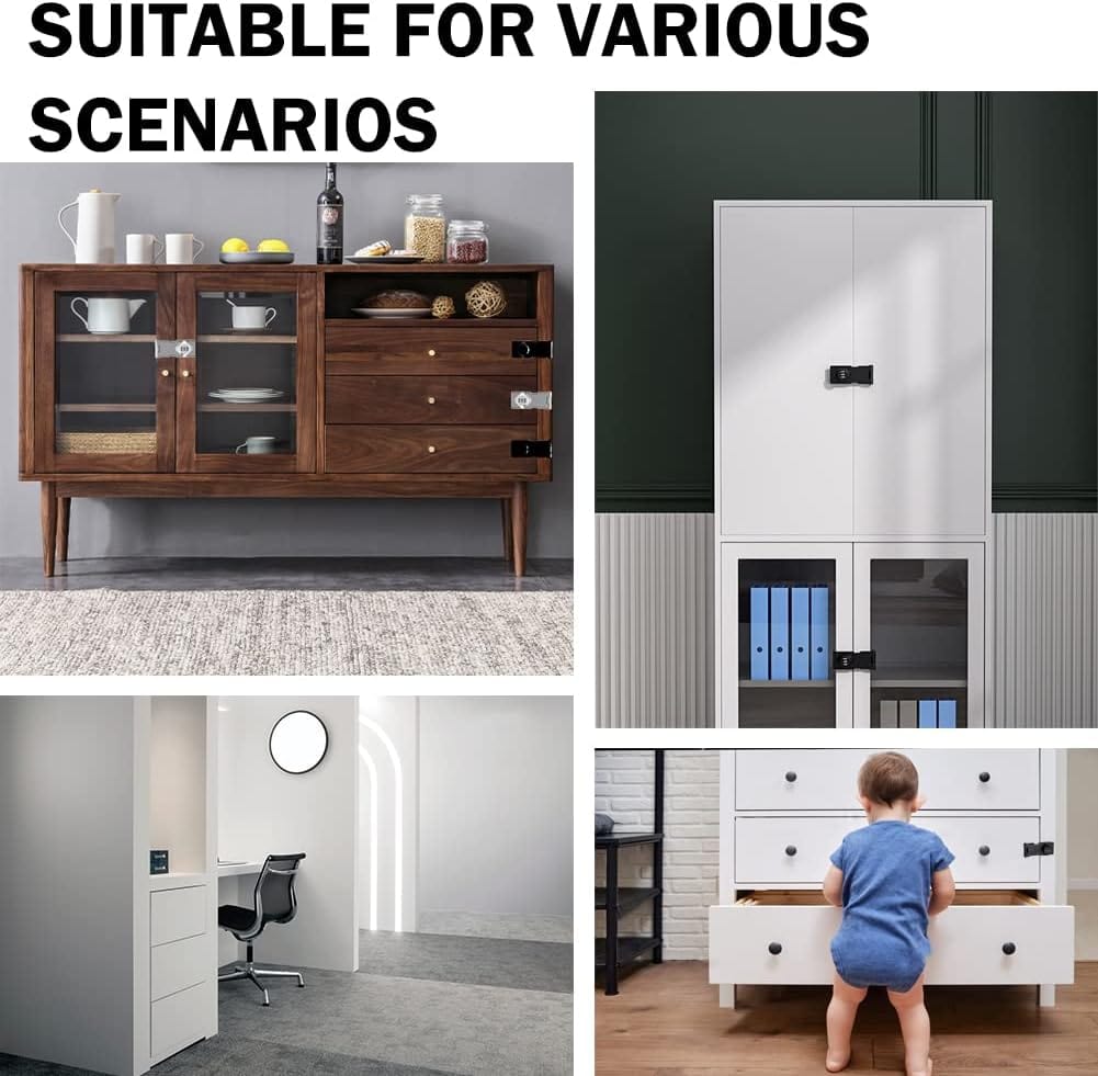 Cabinet Locks with Combination | Doors Sliding Door Cabinet Lock Latch Safety Password Combination Lock Cabinet Locks with Combination Zaavio®