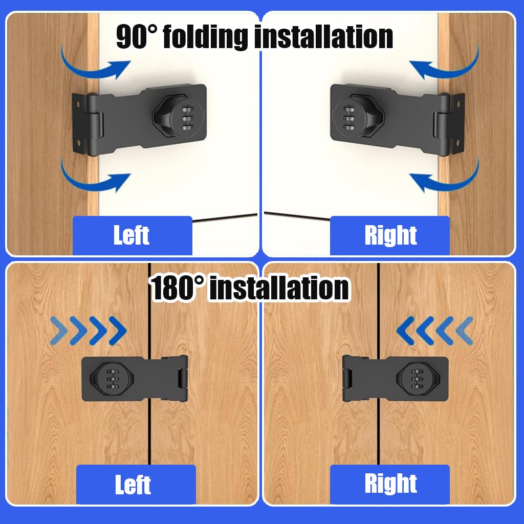 Cabinet Locks with Combination | Doors Sliding Door Cabinet Lock Latch Safety Password Combination Lock Cabinet Locks with Combination Zaavio®
