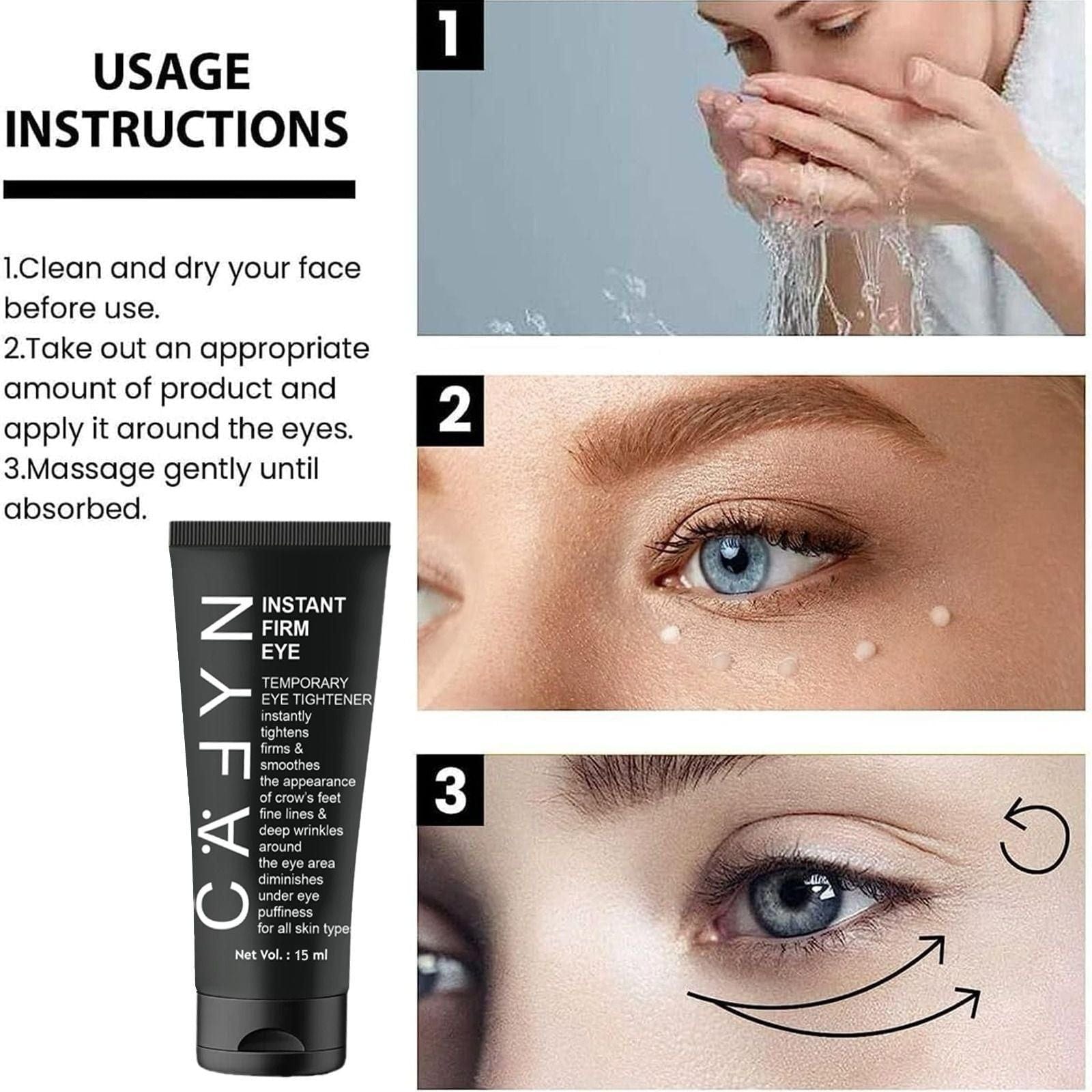 Cafyn™️ | Eye Cream Under Eye Cream For Dark Circles Mosturizer Cream For Eye Cafyn™️ Instant Firm Eye Bag Cream (Pack of 2) Zaavio®