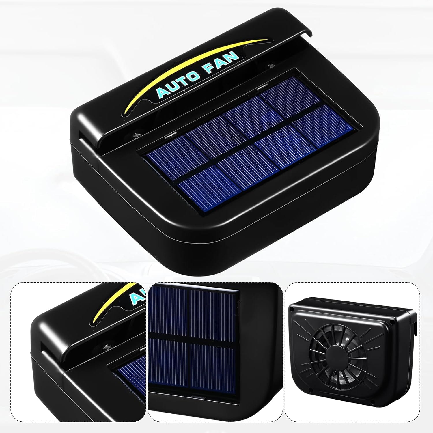 Car Auto Solar Fan | Solar Powered Fan Energy Auto Products Panel Car Window Fan Car Auto Solar Fan