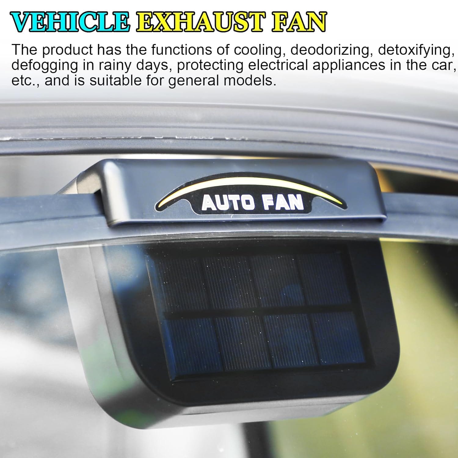 Car Auto Solar Fan | Solar Powered Fan Energy Auto Products Panel Car Window Fan Car Auto Solar Fan Zaavio.co®