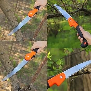 Carbon Steel Folding Saw | Hacksaw Blade Tools Garden Cutting Blade Saw Hand Tool Cutting Carbon Steel Folding Saw