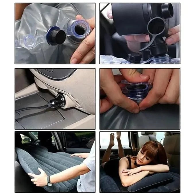 Carcozio™ | Inflatable Bed Air Car Mattress Cushion Airwave Bedding For Car Carcozio™ Inflatable Car Travel Bed Zaavio.co®