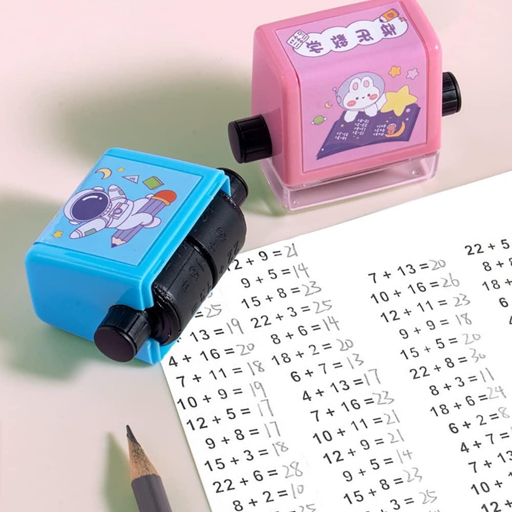 Childrens Stamps Roller Stamp Brain Improvement Device For Your brain - Math Roller Stamp (Set Of 2) Pack of 2 Math Roller Stamp (Set Of 2)
