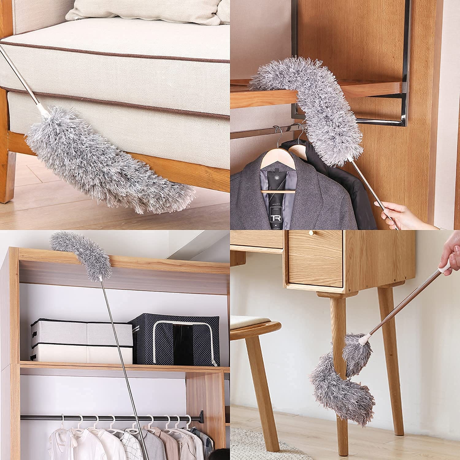 Cleaning Microfiber Fan Duster Fan Cleaner Duster Roof Cleaning - Bendable & Extendable Fan Ceiling Duster Bendable Extendable Fan Ceiling Duster