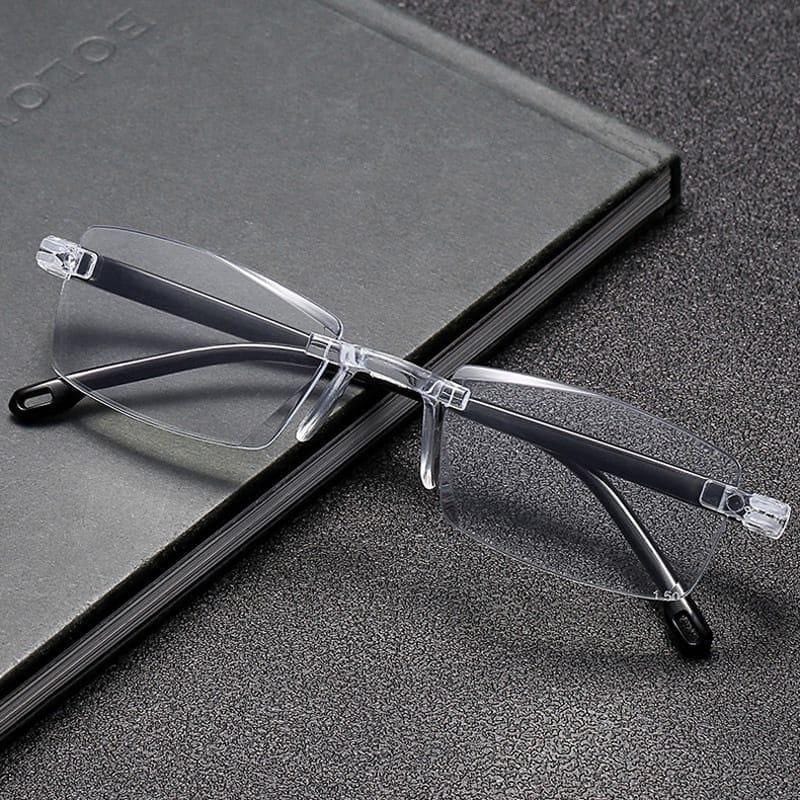 ClearixVision™ | Uv Protection Glasses Rimless Blue Lens Filter Glasses ClearixVision™ 2-in-1 Smart Reading Glasses Zaavio.co®