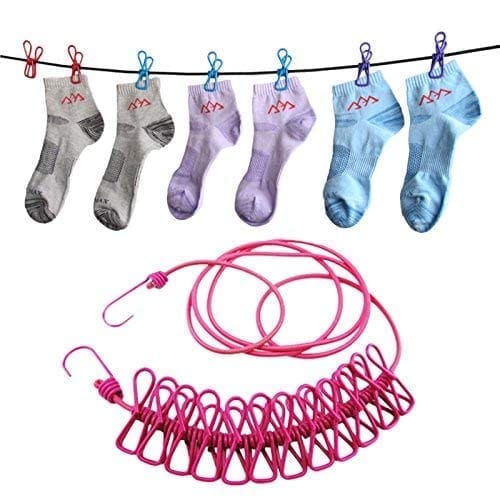 Clothing Line with 12 Clothes Clips (Set of 2) Clothing Line with 12 Clothes Clips (Set of 2)