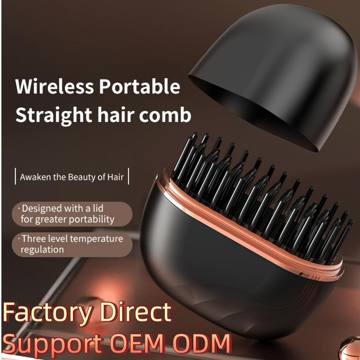 Cordless Mini Hair Straightening Brush | Hair Straightener Brush Mini Wireless Cordless Portable Comb Personal Care & Beauty Cordless Mini Hair Straightening Brush