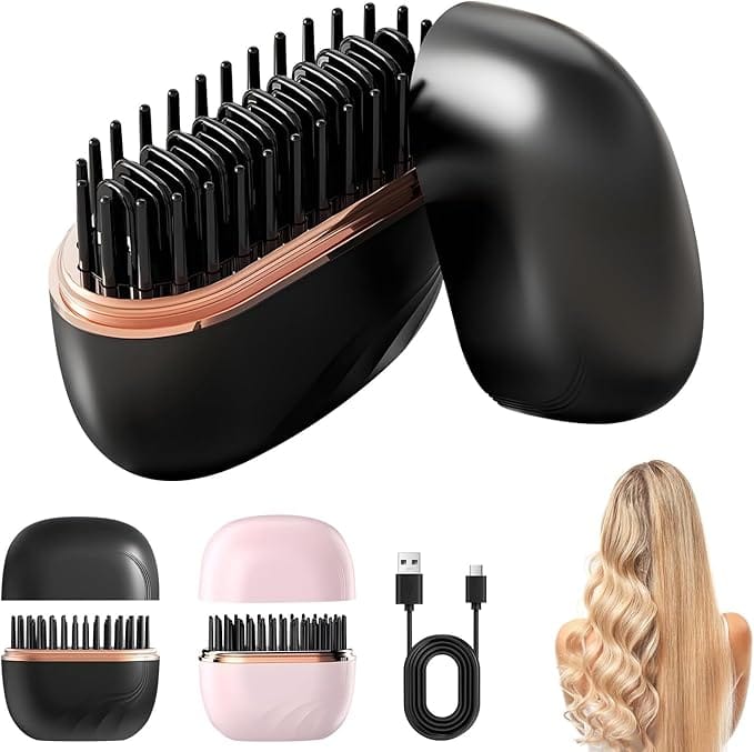 Cordless Mini Hair Straightening Brush | Hair Straightener Brush Mini Wireless Cordless Portable Comb Personal Care & Beauty Cordless Mini Hair Straightening Brush