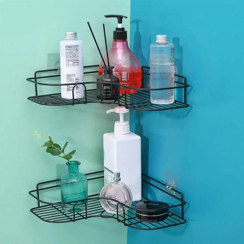 Cornerix™️ | Storage Rack Bathroom Corner Shelf Steel Rack Shelves Cornerix™️Self Adhesive Metal Corner Storage Rack Zaavio®