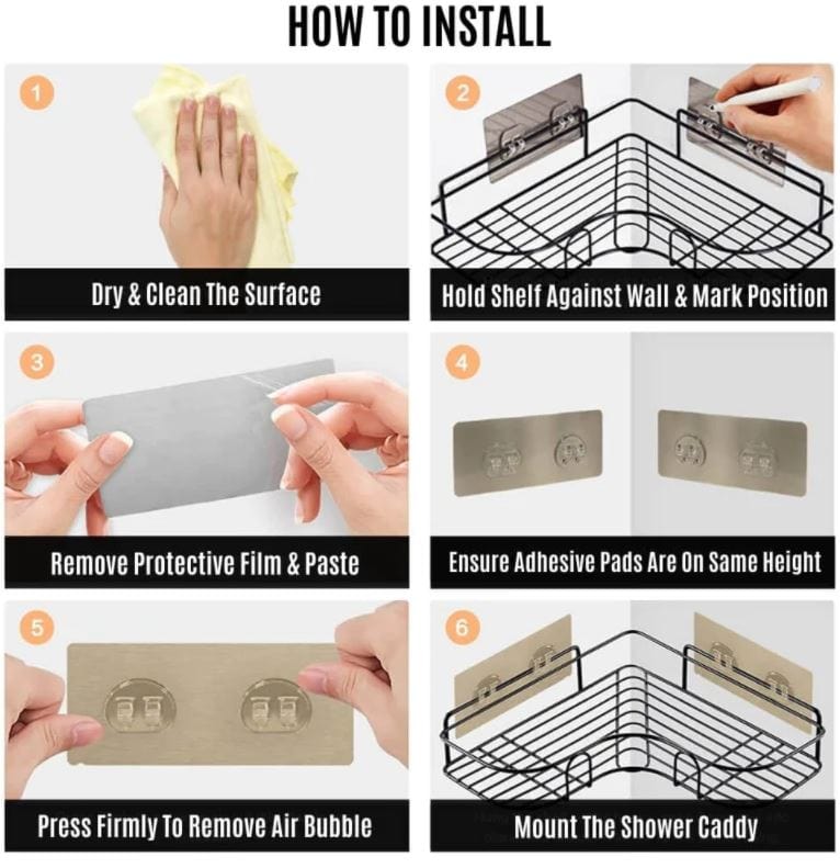 Cornerix™️ | Storage Rack Bathroom Corner Shelf Steel Rack Shelves Cornerix™️Self Adhesive Metal Corner Storage Rack Zaavio®