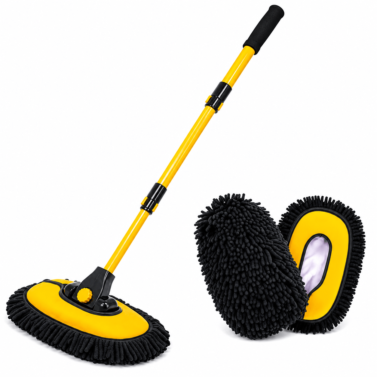 Curved Car Cleaning Brush with Telescopic Handle Curved Car Cleaning Brush with Telescopic Handle