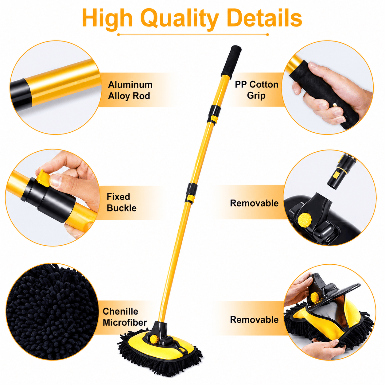 Curved Car Cleaning Brush with Telescopic Handle Curved Car Cleaning Brush with Telescopic Handle