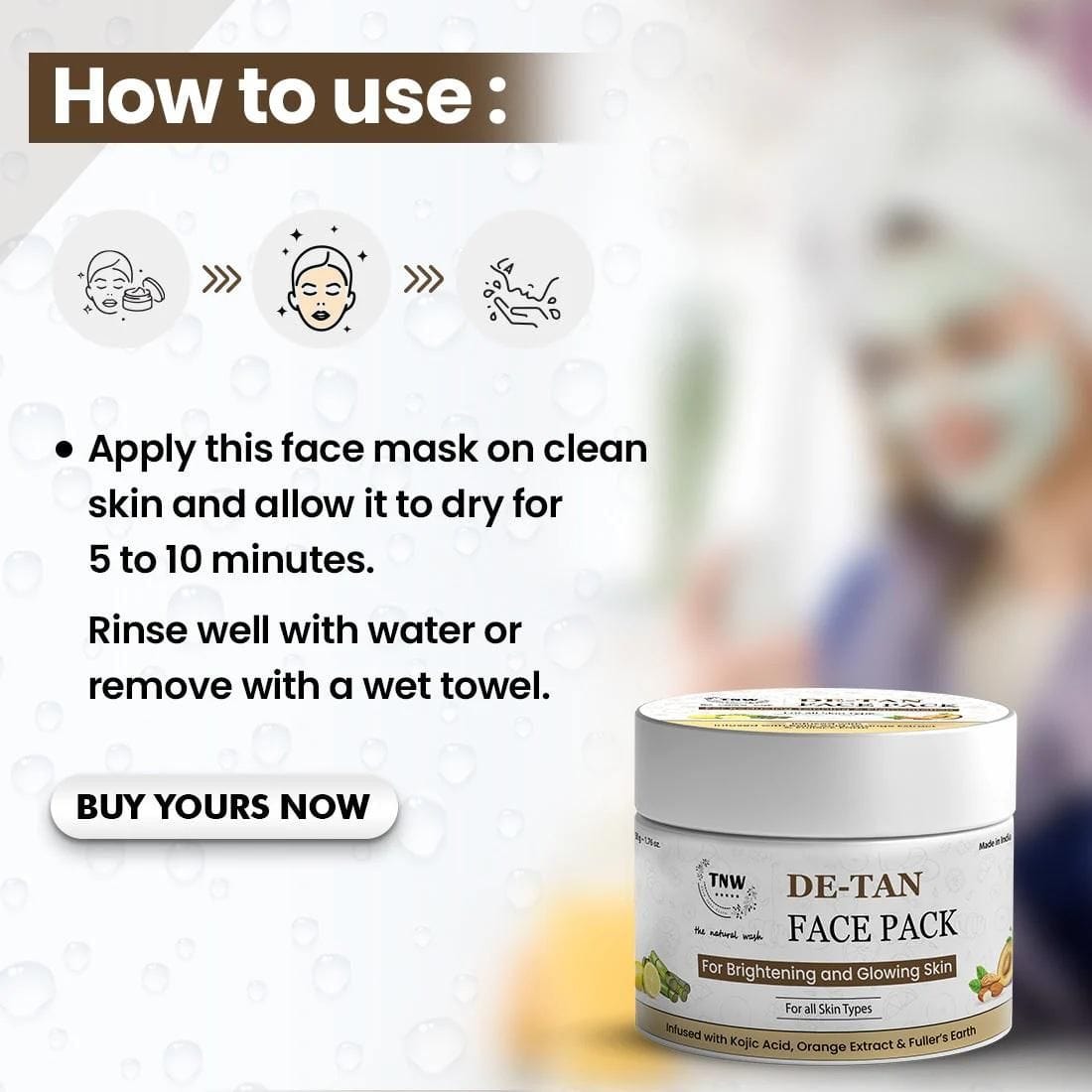 DE-Tan Face Pack for Glowing & Radiant Skin (Pack of 2) | Face Pack De Tan Removal For Glowing Face Tan Products DE-Tan Face Pack (Pack of 2) Zaavio.co®