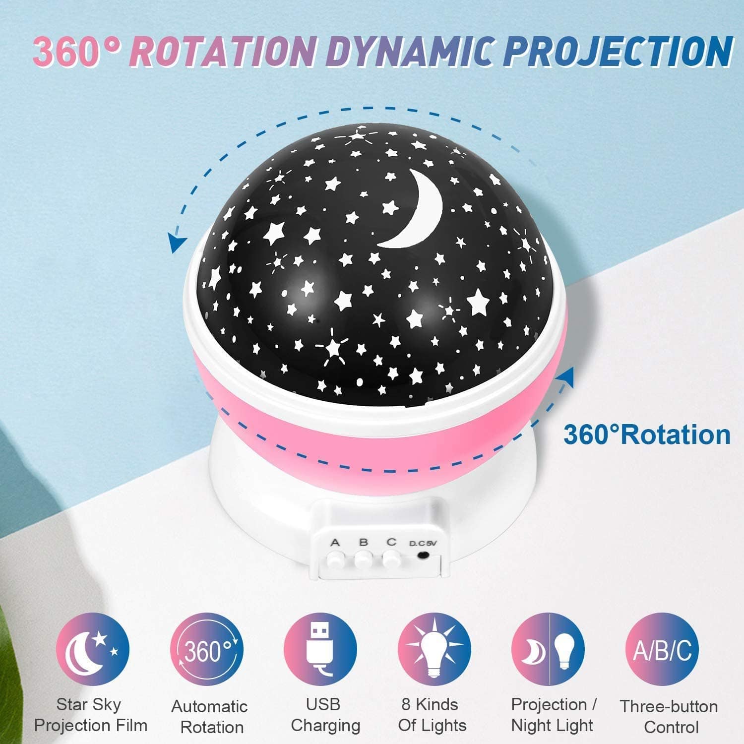 Decorative Star Lights Rotating Night Lamp Projector - Night Light Projector Night Light Projector
