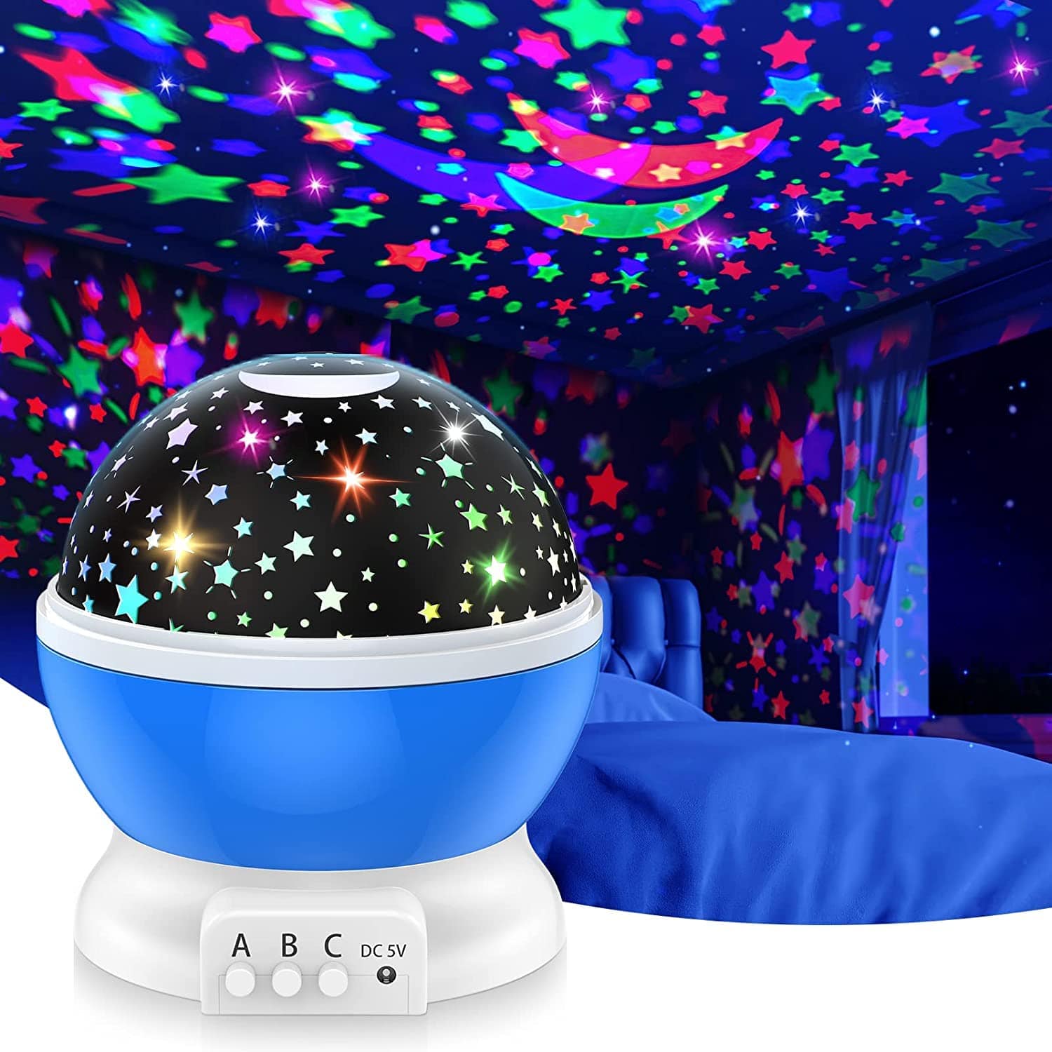 Decorative Star Lights Rotating Night Lamp Projector - Night Light Projector Night Light Projector