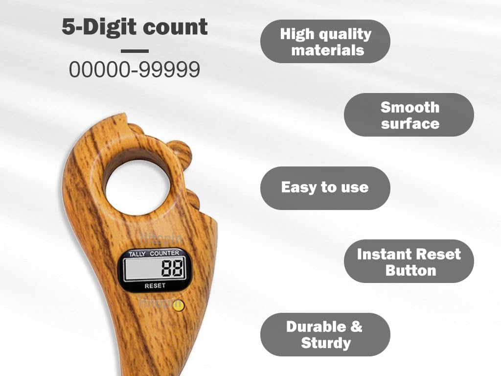 Digital Jaap Mala | Rudaraaksha Mala Chanting Bead Counter Clicker Digital Machine Large Digital Jaap Mala