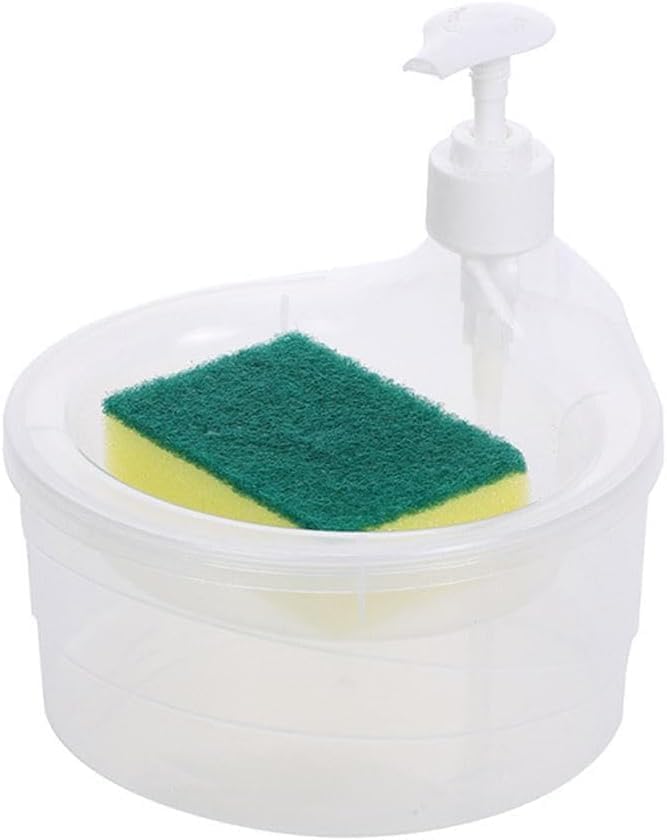 Double Layer 2 in 1 Liquid soap Dispenser with Pump and Sponge Large Double Layer 2 in 1 Liquid soap Dispenser with Pump and Sponge