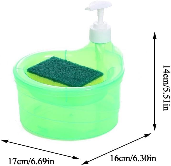 Double Layer 2 in 1 Liquid soap Dispenser with Pump and Sponge Large Double Layer 2 in 1 Liquid soap Dispenser with Pump and Sponge