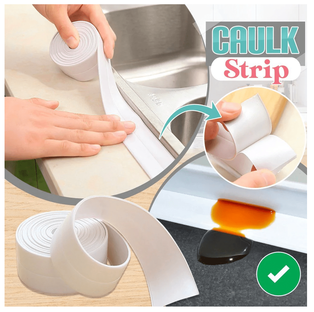Double Sided Waterproof Caulk Tape Caulk Strip Tape Sealing Strip (Buy 1 Get 1 Free) Magic Caulk Tape (Set of 2)