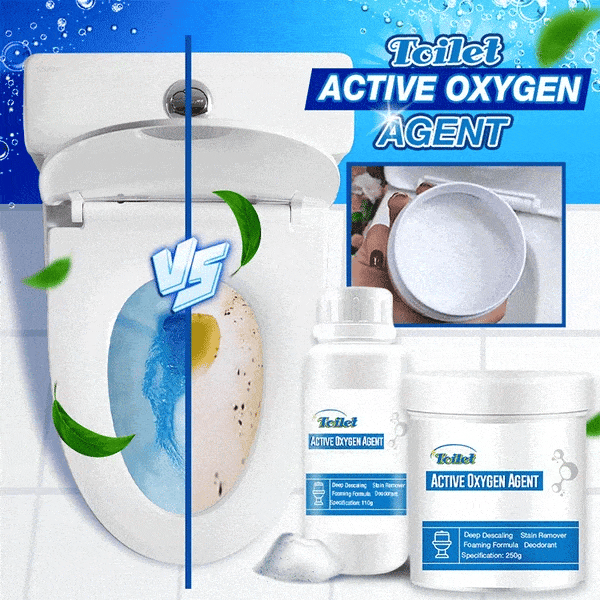 Drainage Cleaner Toilet Bathroom Drain Cleaner Powder Product - Toilet Cleaner Powder (Set of 2) Toilet Active Oxygen Cleaner Agent (Set of 2)