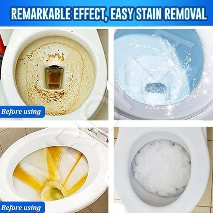 Drainage Cleaner Toilet Bathroom Drain Cleaner Powder Product - Toilet Cleaner Powder (Set of 2) Toilet Active Oxygen Cleaner Agent (Set of 2)