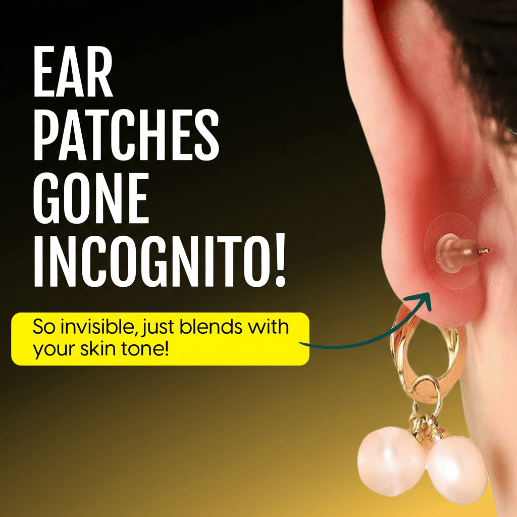 Earlobe Support Patches (100 PCS) | Earring Lobe Hole Heavy Earing Support Sticker Invisible Packs Earlofte Support Patches (100 PCS)