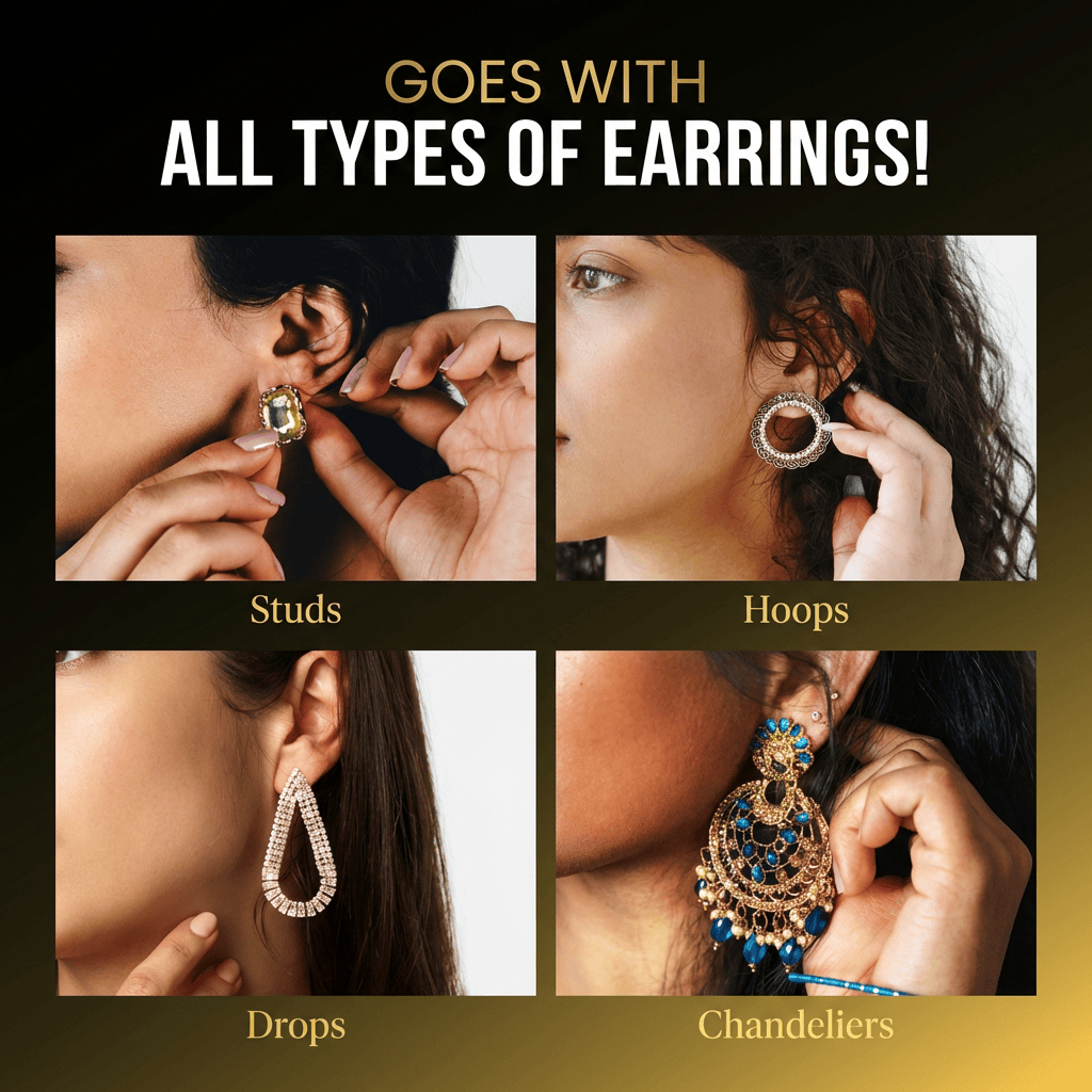 Earlobe Support Patches (100 PCS) | Earring Lobe Hole Heavy Earing Support Sticker Invisible Packs Earlofte Support Patches (100 PCS)