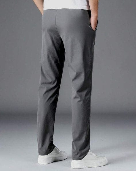 Elastic Men's Track Pants - Tracksuits Of Men Lycra Black Pants Gray - XL Elastic Men's Track Pants