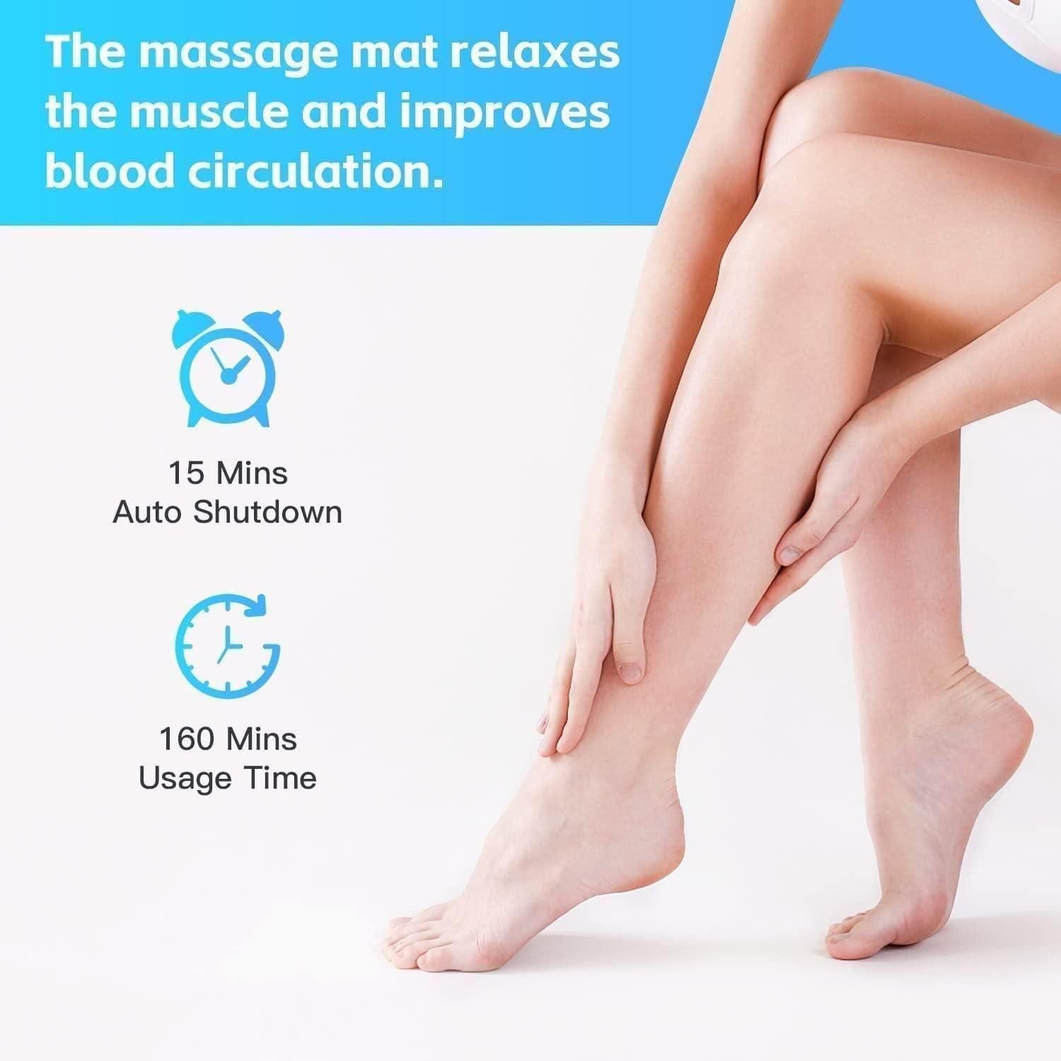 EMS Leg and Foot Massager Mat Electrical Pad - Pulsezy™ Relaxing EMS Foot Massager Zaavio.co®